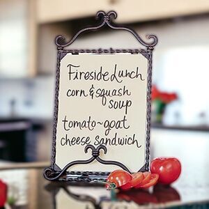 Southern Living at Home Galveston Ceramic TILE Wrought Iron Frame Dry Erase Memo
